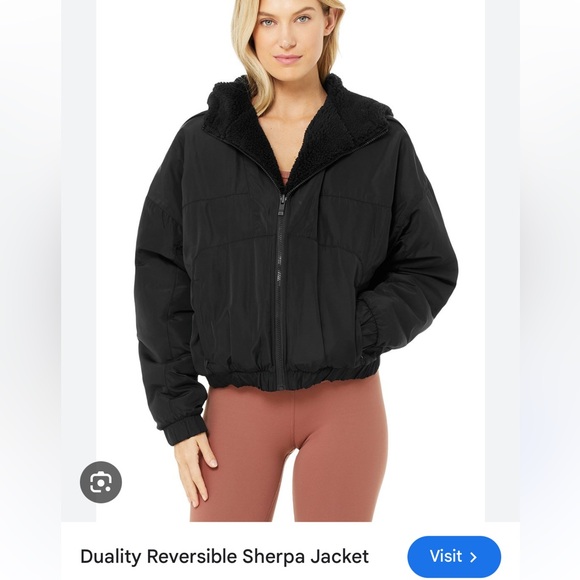 Alo Yoga Duality reversible black jacket women’s size small - Picture 1 of 4